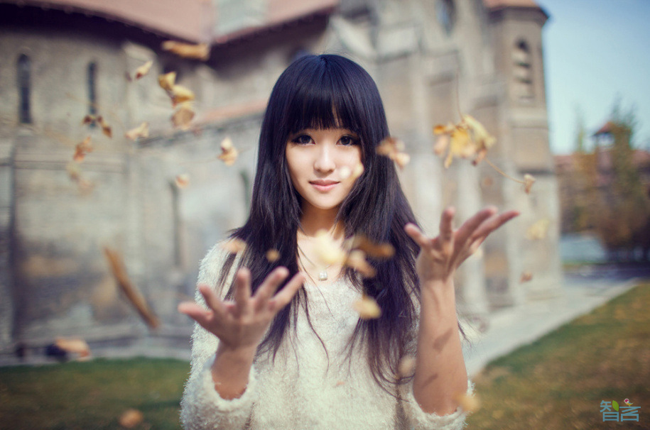 秋日私语美女小清新图片