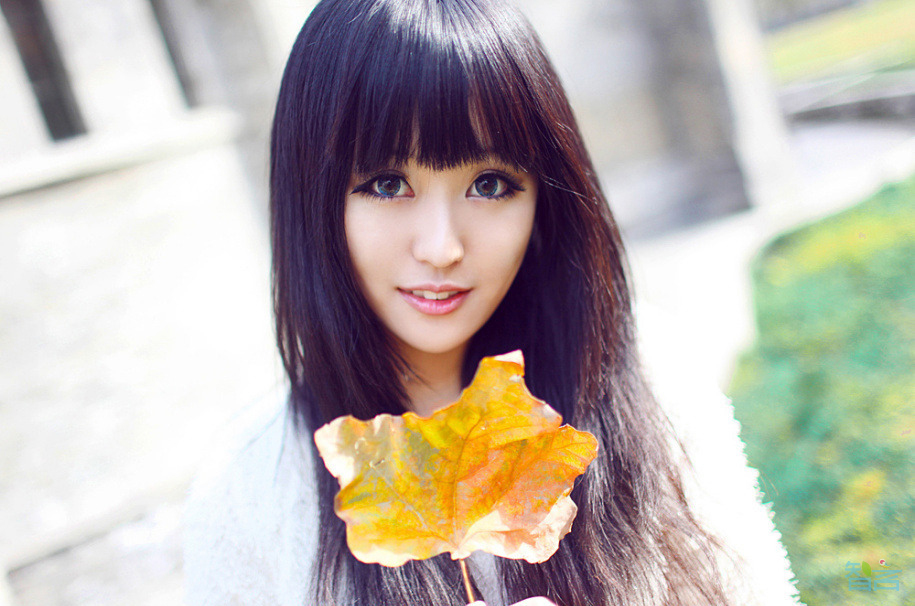 秋日私语美女小清新图片