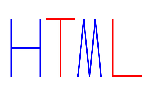 今天利用HTML5的新标签canvas绘制出了html英文字母