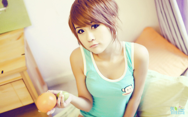 吊带可爱型迷人小清新美女1